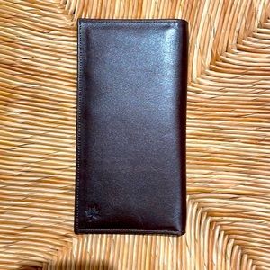 Genuine leather dark brown wallet